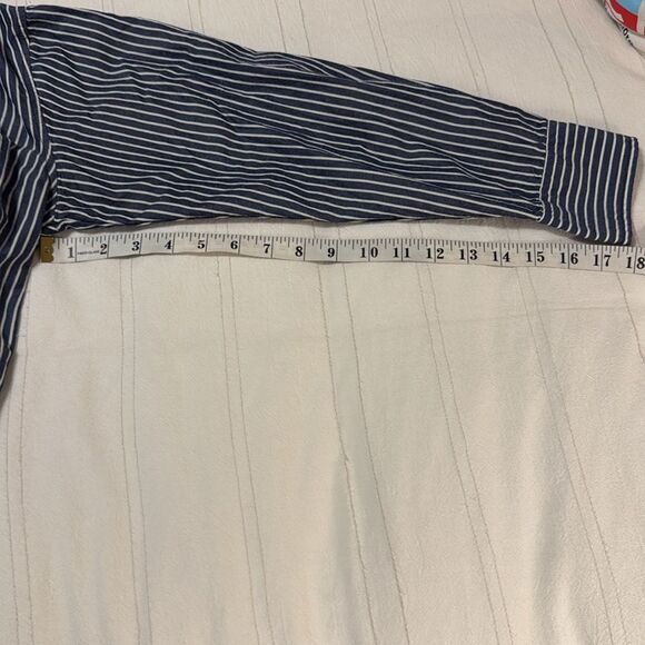 Kut from the Kloth Navy and White Striped Shirt - Picture 5 of 7